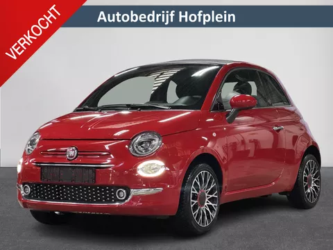 Fiat 500 C 1.0 Hybrid RED | Cruise | Cabrio | Parkeersensoren achter | ACC | Red edition | LM velgen | ( Tel: 0347-371248 Vestiging - Vianen )